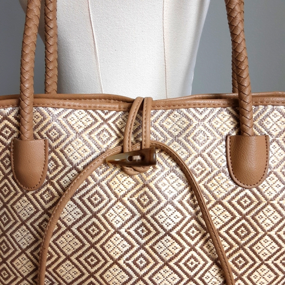 Neiman Marcus Straw  Beach Tote